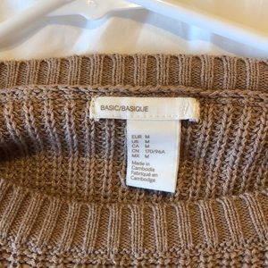 TAN/TAUPE SWEATER, TAN KNIT SWEATER, size M